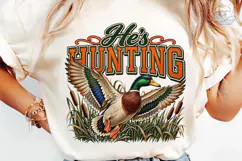 He's Hunting Mallard Duck PNG Shirt Product Image 6