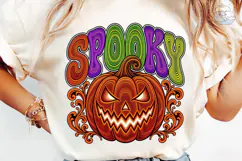Spooky Pumpkin Halloween PNG Shirt Product Image 6