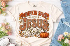Pumpkin Spice Jesus Christ PNG Shirt Product Image 2