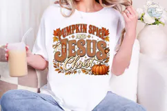 Pumpkin Spice Jesus Christ PNG Shirt Product Image 1