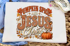 Pumpkin Spice Jesus Christ PNG Shirt Product Image 5
