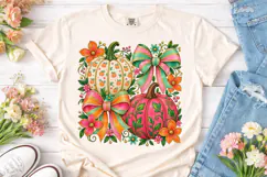 Coquette Pumpkin Floral PNG Shirt Design Product Image 2