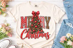 Merry Christmas Tree PNG Sublimation Tee Product Image 2
