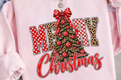 Merry Christmas Tree PNG Sublimation Tee Product Image 3