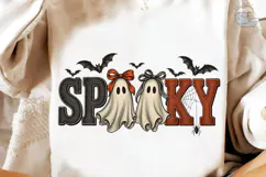 Spooky Ghost Halloween PNG Shirt Design Product Image 4