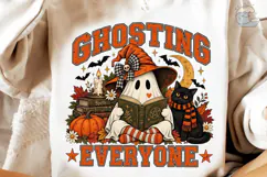 Ghosting Everyone Halloween PNG Shirt Product Image 4