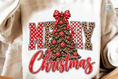 Merry Christmas Tree PNG Sublimation Tee Product Image 4