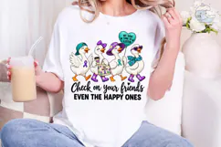 Check On Friends Duck PNG Tee Design Product Image 4