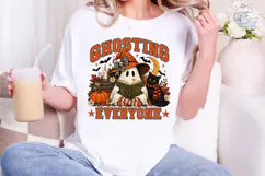 Ghosting Everyone Halloween PNG Shirt Product Image 1