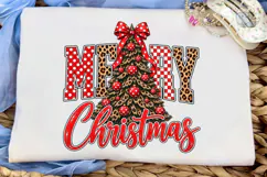 Merry Christmas Tree PNG Sublimation Tee Product Image 5