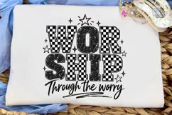 Worship Through The Worry PNG Shirt Product Image 5