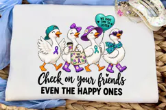 Check On Friends Duck PNG Tee Design Product Image 5