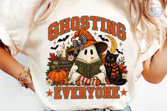 Ghosting Everyone Halloween PNG Shirt Product Image 6