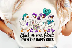 Check On Friends Duck PNG Tee Design Product Image 6