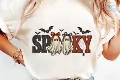 Spooky Ghost Halloween PNG Shirt Design Product Image 1