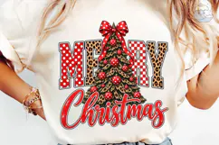 Merry Christmas Tree PNG Sublimation Tee Product Image 6