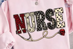 Halloween Nurse Skeleton PNG Shirt Desig Product Image 3