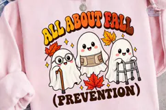 Fall Prevention Ghost PNG Nurse Shirt Product Image 3