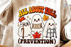 Fall Prevention Ghost PNG Nurse Shirt Product Image 4