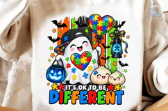 Autism Halloween Ghost PNG Shirt Design Product Image 4