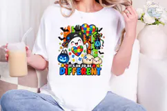 Autism Halloween Ghost PNG Shirt Design Product Image 5