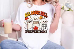 Fall Prevention Ghost PNG Nurse Shirt Product Image 1