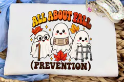 Fall Prevention Ghost PNG Nurse Shirt Product Image 5