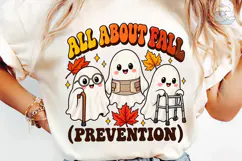 Fall Prevention Ghost PNG Nurse Shirt Product Image 6