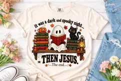 Spooky Night Jesus Halloween PNG Shirt Product Image 2