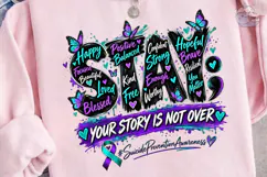 Stay Suicide Prevention Awareness PNG Te Product Image 3