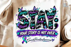 Stay Suicide Prevention Awareness PNG Te Product Image 4