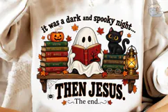 Spooky Night Jesus Halloween PNG Shirt Product Image 4