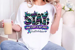 Stay Suicide Prevention Awareness PNG Te Product Image 1