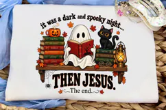 Spooky Night Jesus Halloween PNG Shirt Product Image 5