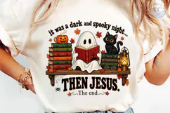Spooky Night Jesus Halloween PNG Shirt Product Image 6