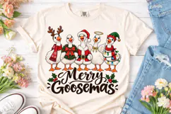 Merry Goosemas PNG Sublimation Shirt Des Product Image 2