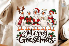 Merry Goosemas PNG Sublimation Shirt Des Product Image 4