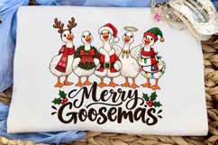 Merry Goosemas PNG Sublimation Shirt Des Product Image 1