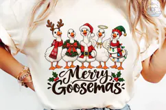 Merry Goosemas PNG Sublimation Shirt Des Product Image 6