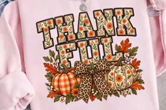 Thank Full Pumpkin Fall PNG Shirt Design Product Image 3