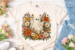 Ghost Floral PNG Sublimation Design Product Image 2