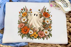 Ghost Floral PNG Sublimation Design Product Image 5