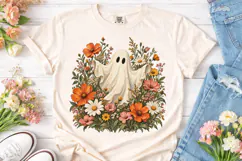 Cute Ghost Flower PNG Sublimation Design Product Image 2