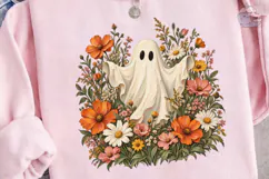 Cute Ghost Flower PNG Sublimation Design Product Image 3