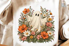 Cute Ghost Flower PNG Sublimation Design Product Image 4