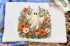 Cute Ghost Flower PNG Sublimation Design Product Image 5