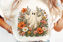 Cute Ghost Flower PNG Sublimation Design Product Image 6