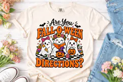 Fall-O-Ween Cute Ghosts PNG Sublimation Product Image 2