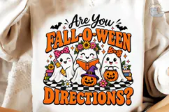 Fall-O-Ween Cute Ghosts PNG Sublimation Product Image 4