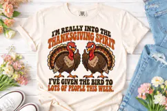 Thanksgiving Spirit Turkey PNG Sublimati Product Image 2
